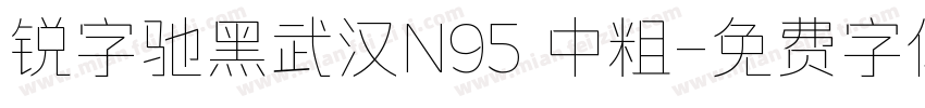 锐字驰黑武汉N95 中粗字体转换
